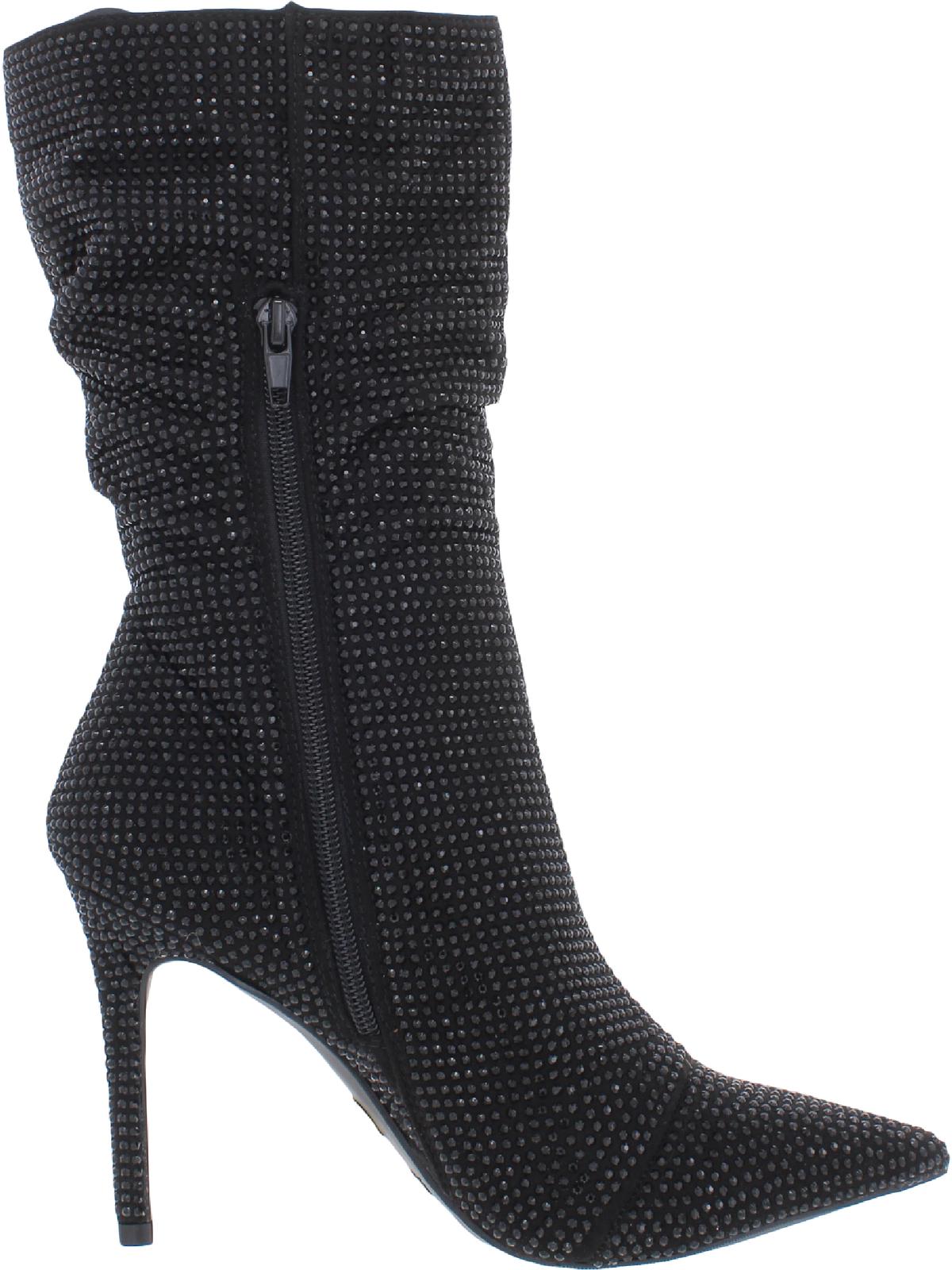 Thalia Sodi Womens Raquell Pointed Toe Rhinestones Mid-Calf Boots ...