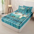 thumbnail image 2 of Homewish Kids Camping Themed Zipper Full Size Comforter Sets with Fitted Sheet and 2 Pillowcases,Country Farmhouse Cabin Style Zipper Bedding Set For Boys,Reversible,4 Pieces, 2 of 7