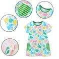 thumbnail image 3 of MXIEZI 2 -8T Baby Girls Summer Short Sleeve Dress Toddlers Sundress Cotton with Pockets Dresses Cartoon Printed for Kids, 3 of 9