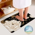 thumbnail image 4 of GZHJMY Bathroom Mat set of 3， Peonies and Roses 3 Pieces Bath Mats Set for Bathroom, Vintage Style Non-Slip Washable Cover Floor Rug Decorations for Kitchen Bathroom Bedroom, 4 of 6