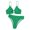 Green, variant on Fesfesfes Women Bikini Ring Decor Solid Color Bikini Set Casual Sexy Beachwear Vintage Swimsuit Two-piece Swimsuit Gifts for Her