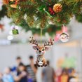 thumbnail image 6 of 9/6 Pcs Christmas Ornaments Cute Reindeer Xmas Tree Decorations Acrylic Winter Hanging Ornaments Cute Cartoon Deer Ornaments for Holiday Christmas Tree Hanging Party DIY Decoration, 6 of 9