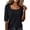 02# Black, variant on Short Sleeve Sweater for Women Summer Square Neck Pullover Tops Business Casual Lightweight Sweaters Spring Fall Clothes 2026 Coffee M