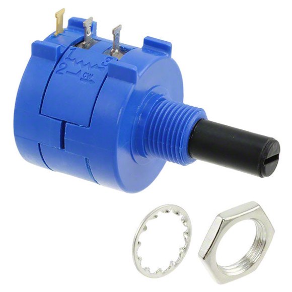 3590S-1-502L - POT LIN 5K 10T 1/4IN RND 22MM 2W SOL SPLIT SHAFT