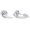 White Gold Plain, variant on Leander Love Knot Stud Earrings for Women, 14K Gold Plated 925 Sterling Silver Post Hypoallergenic Cubic Zirconia Earrings, Elegant Dainty Gold Earrings for Sensitive Ears, Gift for Women