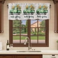 thumbnail image 6 of Hello Spring Curtain Valances for Windows, Kitchen Valance Window Treatments Panel 2 Pack, Easter Flowers Green Truck Vintage Floral Grey Rod Pocket Short Curtains for Bathroom Bedroom 42 x 18 Inch, 6 of 8