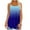 Blue, variant on QUINDOS Womens Tank Tops Plus Size Blue Ribbed Summer Fashion Printed Vest Sleeveless Blouse Rond-neck Suspenders Tops Camisoles for Women