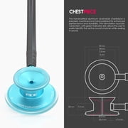 MDF Acoustica® Lightweight Dual Head Stethoscope (MDF747XP) - Matte Black and Blue