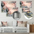 thumbnail image 4 of Designart "Tender Liquid Ink Art in Grey and Pink II" Fractals Metal Wall Decor, 4 of 5