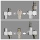 thumbnail image 3 of unids/set 360 grados Universal giratorio manguera de aire conector acoplador enchufe 1/4 ''adaptador de aire herramienta accesorios giratorios JFHHH pequeña, 3 of 3