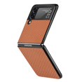 thumbnail image 1 of Funda delgada de fibra de carbono de lujo para Samsung Galaxy Z Flip 3 4 5G Flip3 Flip4, funda protectora para teléfono Samsung Z Flip 4 QYM unisex, 1 of 2