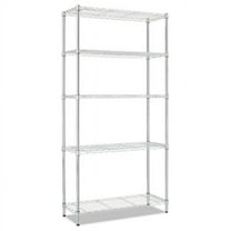 Alera AL  Five-Shelf Residential Wire Shelving - Silver - 36 x 14 in.