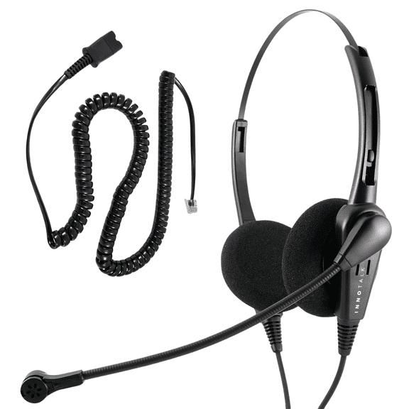 Innotalk Cisco Phone Corded Headset with Retail Packaging w/Product Accessories, New 1 Pack