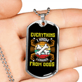 thumbnail image 2 of Everything I Know Yellow Necklace Stainless Steel or 18k Gold Dog Tag 24" Chain, 2 of 8