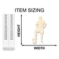 thumbnail image 2 of Unfinished Wood Soccer Player Silhouette 10" / 1/2", 2 of 3