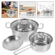 thumbnail image 2 of GOOHOCHY 1 juego de ollas de acero inoxidable, utensilios de cocina de metal, olla para leche, juego de ollas y sartenes para cocina, 2 of 8