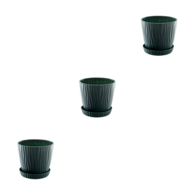 Kearding y tamaños de macetas decorativas, maceta de plástico duradero para bonsái, maceta para plantas, maceta verde S + bandeja S Type1 NO1