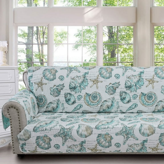 Barefoot Bungalow  Cruz Reversible Sofa Protector White