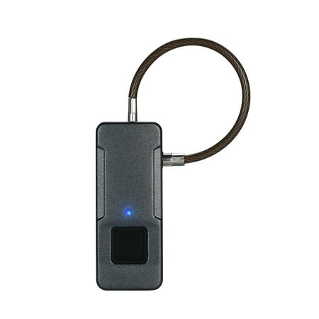Smart Fingerprint Lock USB Rechargeable Keyless 10 Sets Fingerprints IP65 Waterproof Anti-Theft Security Padlock Door Luggage Case Garage Cabinet (Best Pick Proof Padlocks)