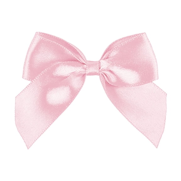 2.5 Inch Polyester Waist Bow, Decorative Tape Bow for Gift Wrapping and Craft Projects, 1PC (Light Pink)