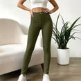 thumbnail image 5 of Tqcoqu Women's High Waist Stretch Skinny Pants,Solid Slim Fit Casual Ankle Length Button Closure Trousers for Workout Yoga, 5 of 7