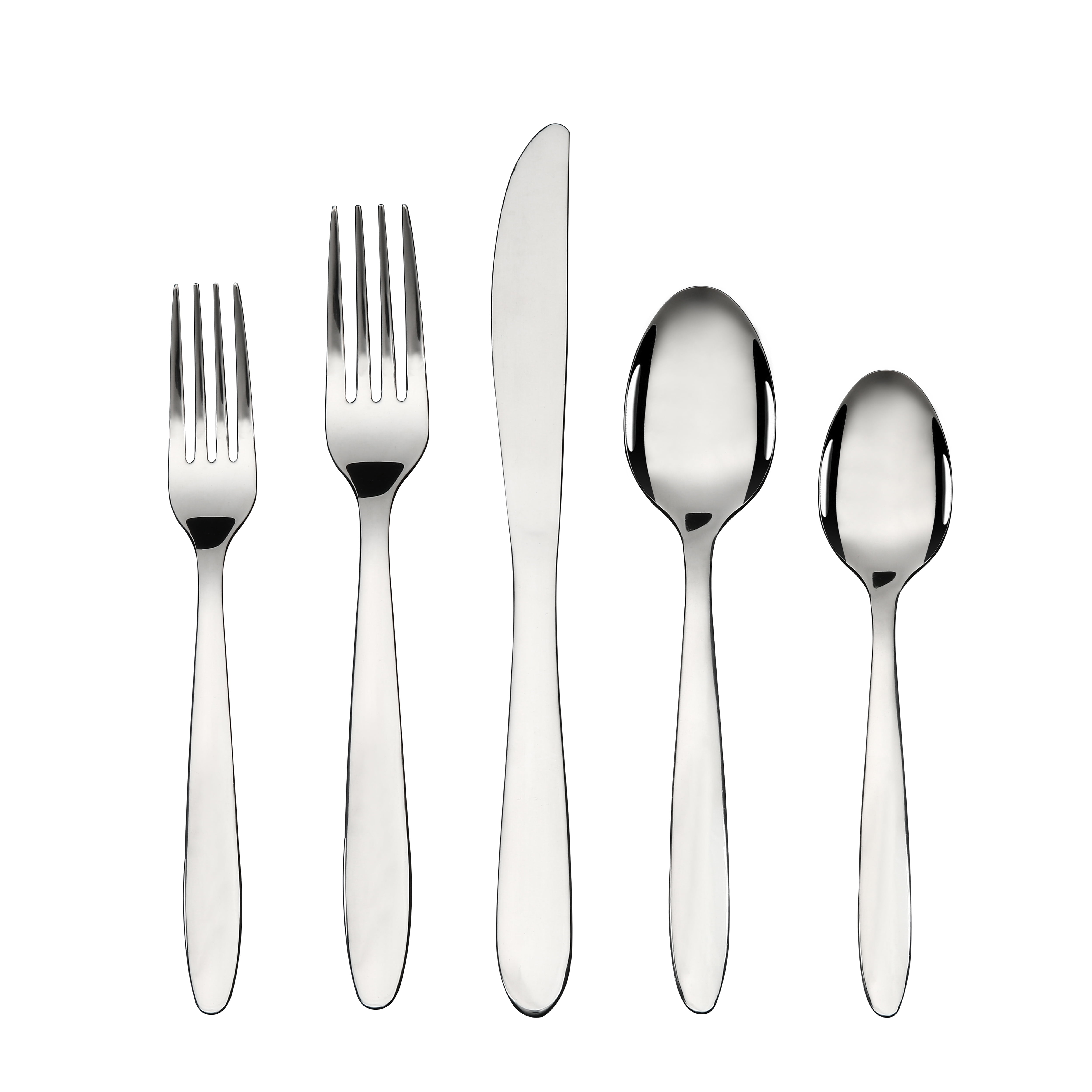 Mainstays Breck 20 Piece Flatware Set Stainless Steel