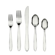 Mainstays Breck 20-Piece Stainless Steel Flatware Set, Silver, Service for 4