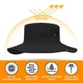 thumbnail image 3 of Sombrero de pescador con visera de poliéster de 60 cm de circunferencia para hombre y mujer, resistente al desgaste, impermeable, de ala grande, 3 of 5