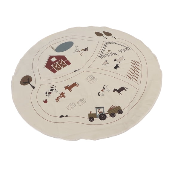 Alfombra Para Sala De Juegos Para Bebés, Alfombra Para Gatear Para Bebés, Adorable, Portátil, Redonda, De Seguridad Para Sala De Estar Para Aprender A Caminar