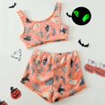 thumbnail image 2 of Dagaeig Halloween Pjs Women Halloween Pajamas Women Cute Printed Cami Top and High Waist Shorts Plus Size Pajama Set Funny Sleepwear|Orange XL, 2 of 9
