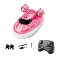 thumbnail image 2 of KLKCMS 1/32 Mini RC Boat Whole Body Waterproof Double Motor for Children Kids Pools Pink, 2 of 9