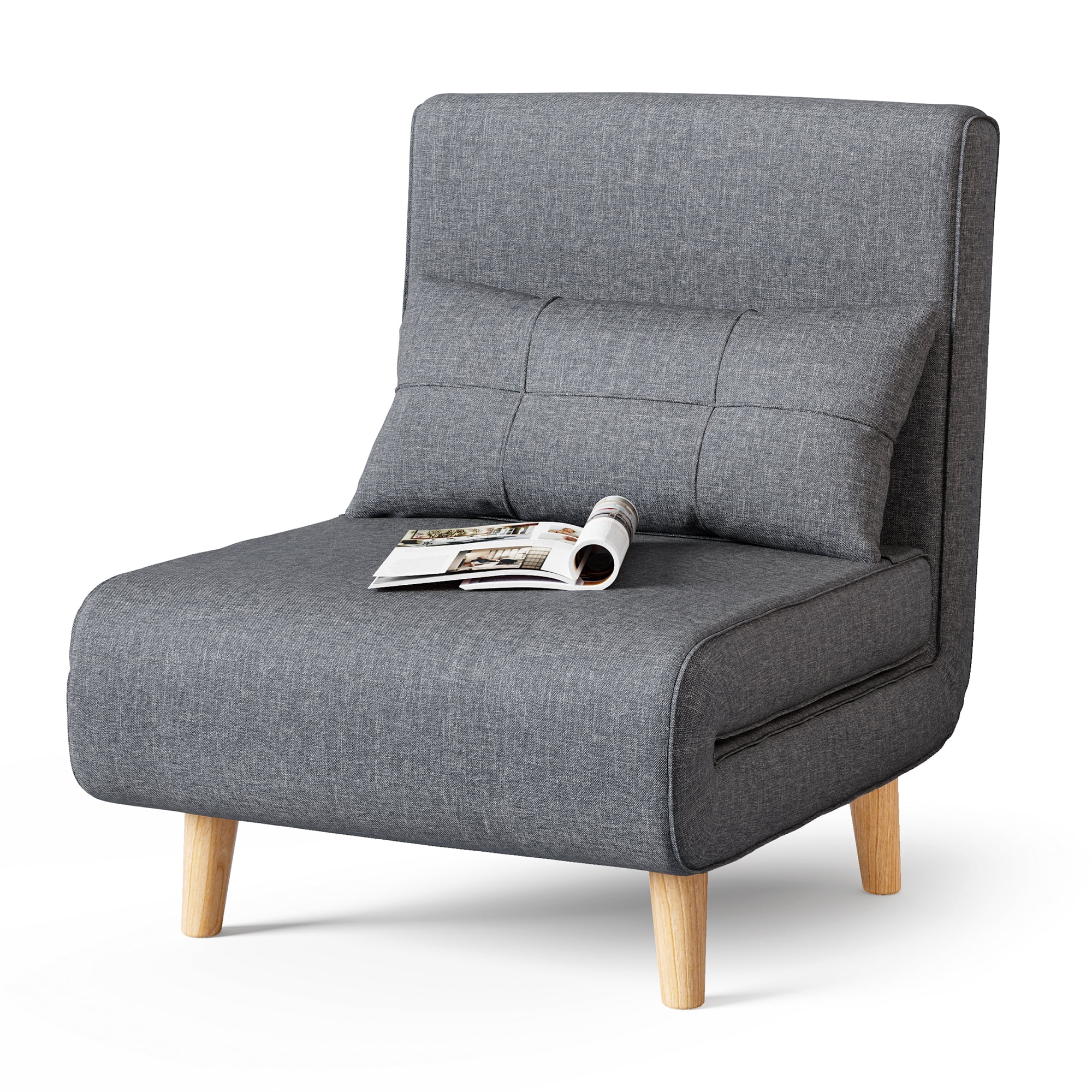 Lofka Futon Sofa Bed, 3 in 1 Convertible Chair Bed for Office | Bedroom,Dark Gray