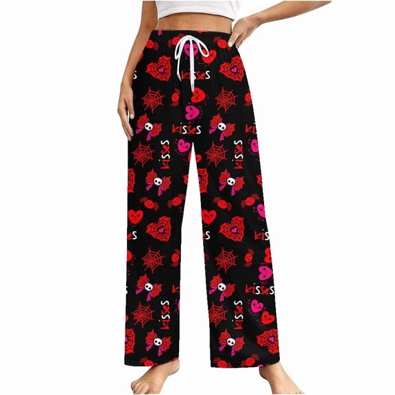 Halloween Pajama Pants for Women Men Couples Halloweens Pjs Pants Unisex Ghost Bat Pumpkin Pajama Bottom Sleepwear for Halloween Costume Party