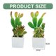 thumbnail image 2 of 2 uds simulación de planta de cactus suculenta bonsái pequeños adornos creativos macetas cuadradas plantas verdes artificiales, 2 of 5