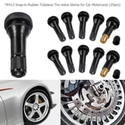Toutek TR413 Snap-in Rubber Tubeless Tire Valve Stems for Car Motorcycle (25pcs)