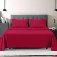 thumbnail image 3 of IR Imperial Rooms Bed Sheet Set 1800 Series, Deep Pocket 16" Microfiber Red King Size 4 Piece, 3 of 8
