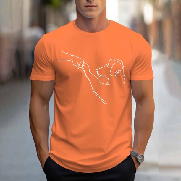 Tops para hombre, blusas y camisas de cuello redondo y manga corta para hombre, blusas casuales de cuello redondo con estampado de moda para hombre, blusas de cuello redondo y manga corta, camisas par