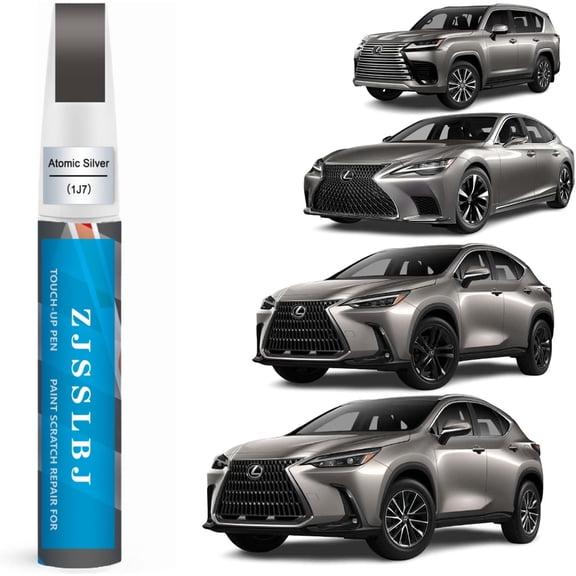 Car Touch Up Paint(Atomic Silver(1J7)) for Lexus, Car Paint Scratch Repair Kit, Quick & Easy Solution to Repair, 2 in 1 Scratch Remover Pen