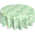 thumbnail image 1 of Round Tablecloth 60 Inch, Green Stained Glass Round Table Cloths Soft Tabletop Cover Outdoor Tablecloth for Restaurant, Picnic, Indoor and Outdoor Dining, 1 of 1