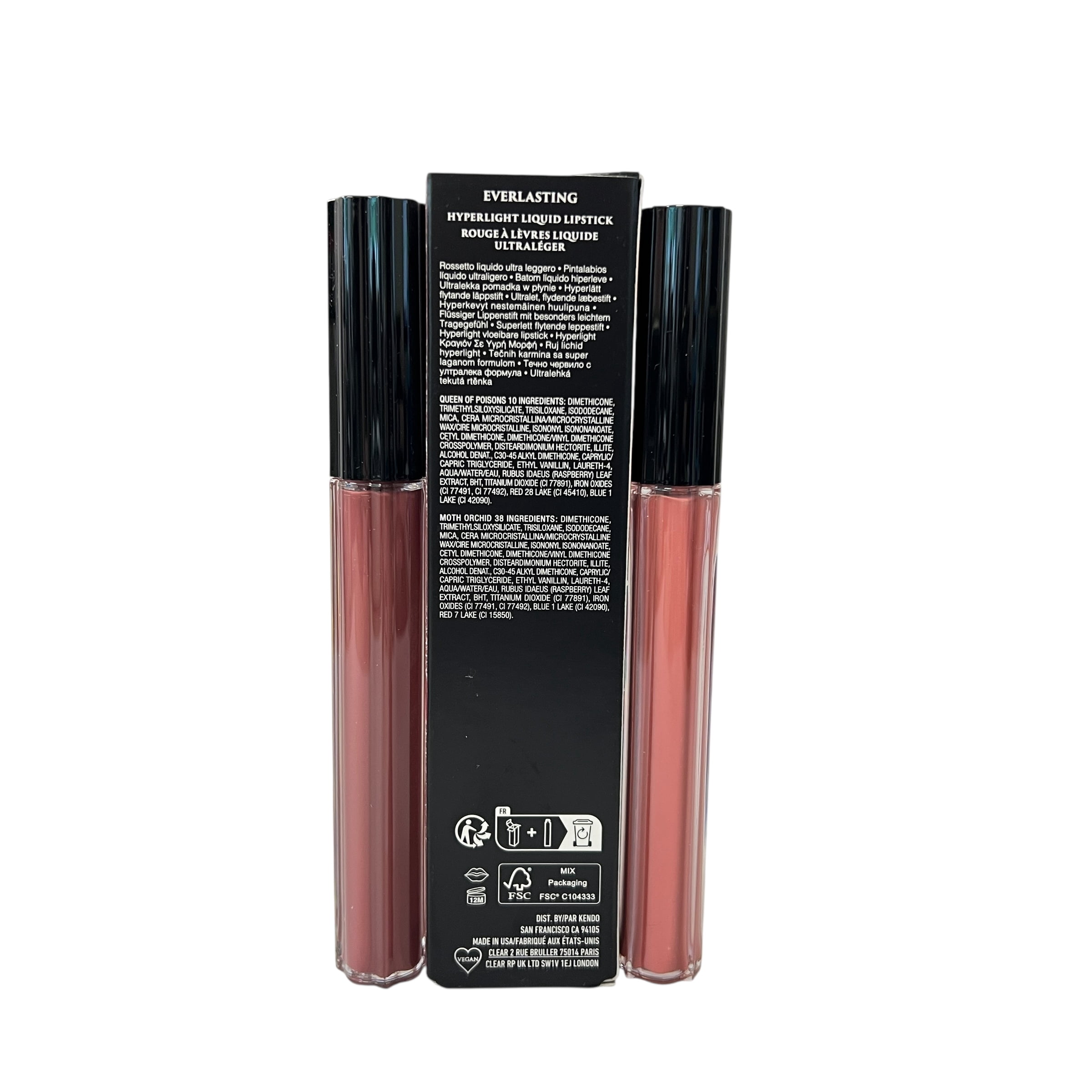 KVD Vegan Beauty Hyperlight Duo Liquid Lipstick Queen of Poisons Moth Orchid