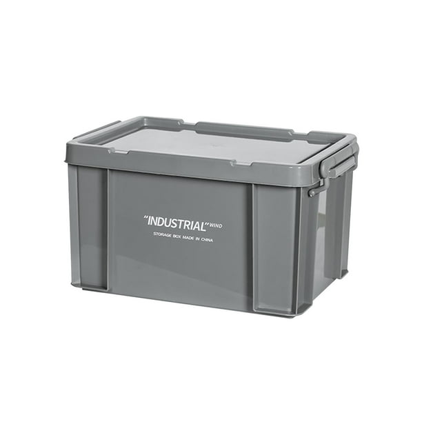 Caja de almacenamiento apilable para acampar, organizador multiusos para maletero de coche Gris