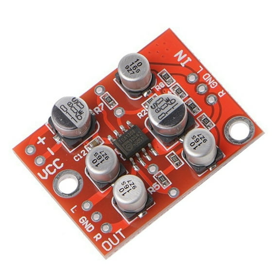 5PCS DC 5V-15V AD828 Stereo Preamp Preamplifier Module AMP Module Microphone Preamp Module,5 * Module,Red