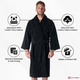 thumbnail image 4 of Alpine Swiss Pure Cotton Men Terry Cloth Bathrobe Super Absorbent Hotel Spa Robe, 4 of 8