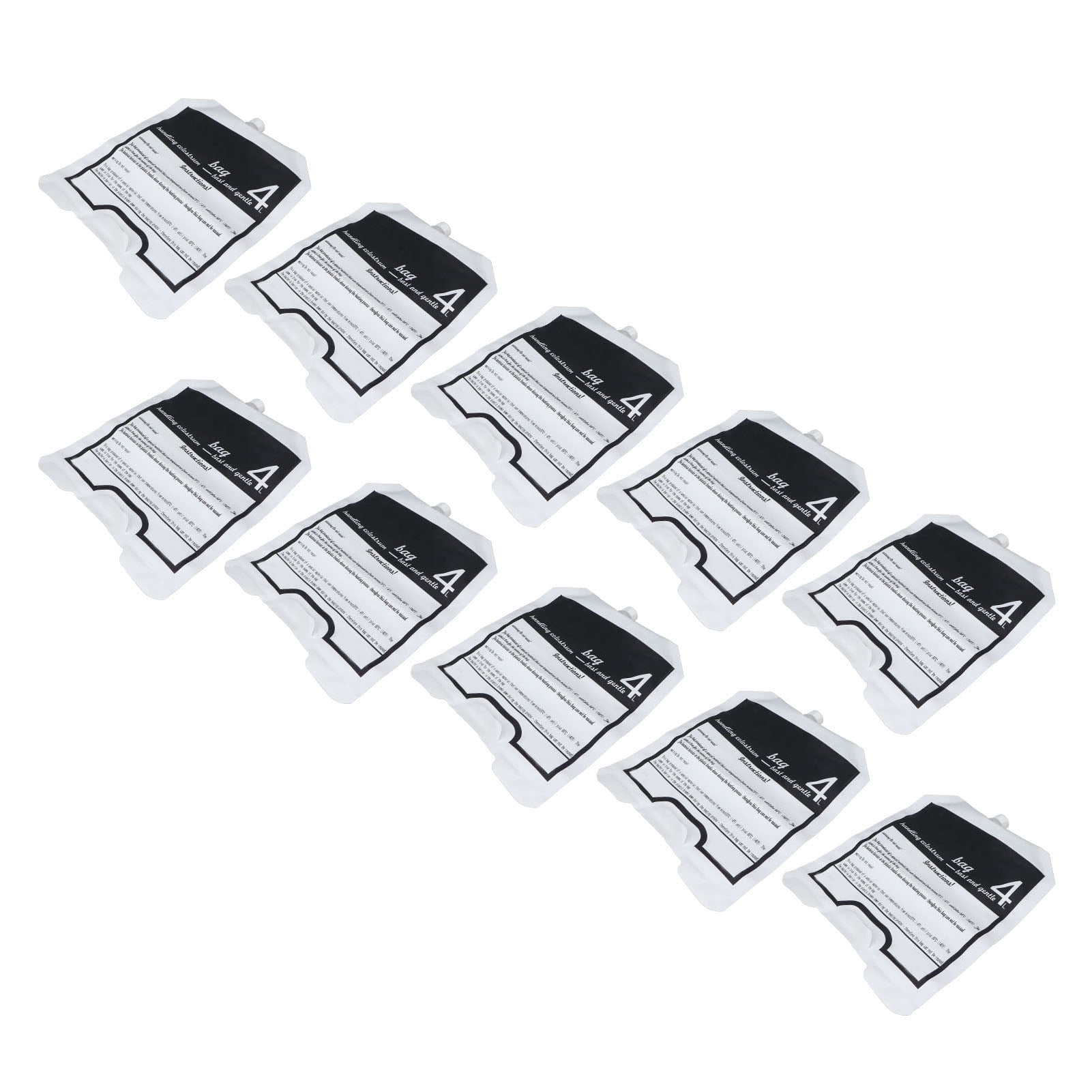YAHHU 10 Pieces 4L Professional Calf Colostrum Packaging Bag Spiral Interface Feeding Supply for Calves and Livestock Nursing Pouch Pet Nursing Bottle Set Collection
