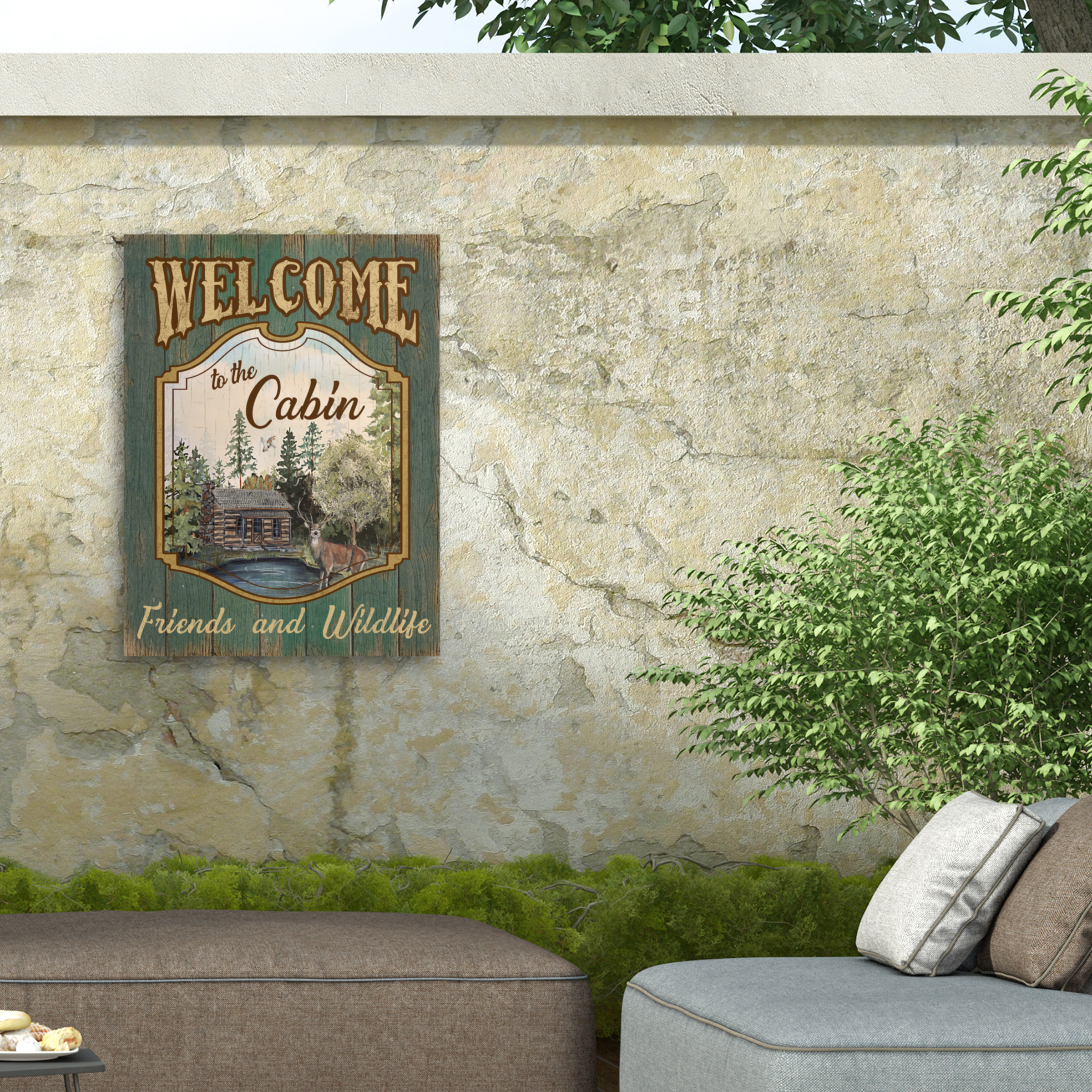 Jean Plout 'Wilderness Lodge 25' Outdoor Canvas 19x14