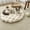 Beige, variant on Pet Cushion Pad, Round Faux Rabbit Fur Cat & Dog Bed with Memory Foam Filling, Soft Plush Mat for Crates Carriers and Kennels