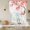 White, Crimson, Coral Pink, Rose Petal, variant on Spring Floral Tie Up Curtains 45 Inches Long, Kitchen Window Curtains Over Sink, Pink Weeping Cherry Blossom Branches Beige Small Window Curtains Balloon Curtains Valances for Bedroom/Cafe 34"x45"