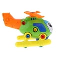 thumbnail image 3 of Juguete de Vehículos de Construcción de Montaje y Desmontaje con Destornillador de Diversión para Niños Helicóptero, 3 of 9