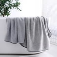thumbnail image 2 of Nvzi 6 toallas de baño, toalla de mano de algodón suave para el hogar, súper suave, altamente absorbente para ducha, piscina, toalla de mano de 55,12 x 27,56 pulgadas (gris), 2 of 5