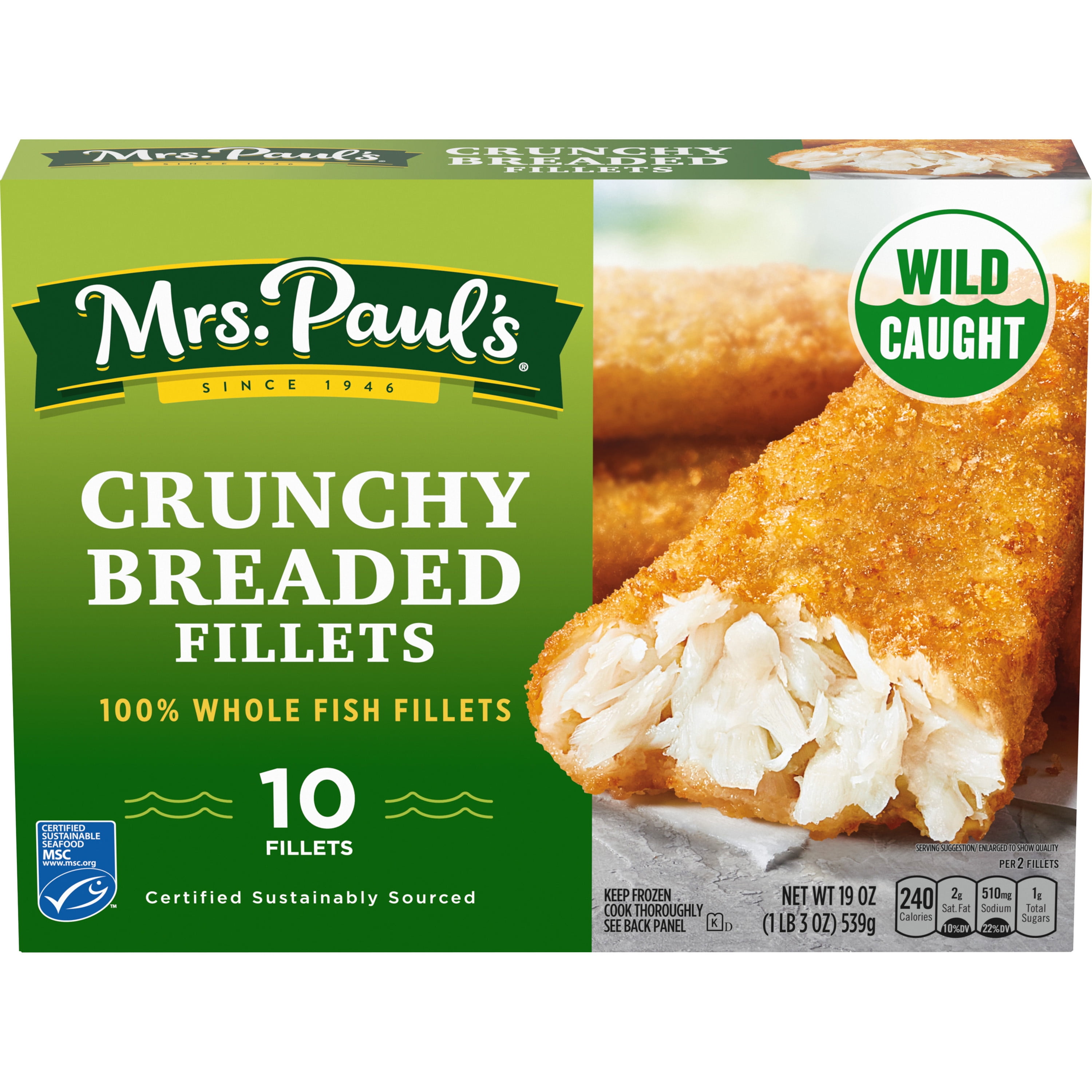 frozen breaded fish fillets